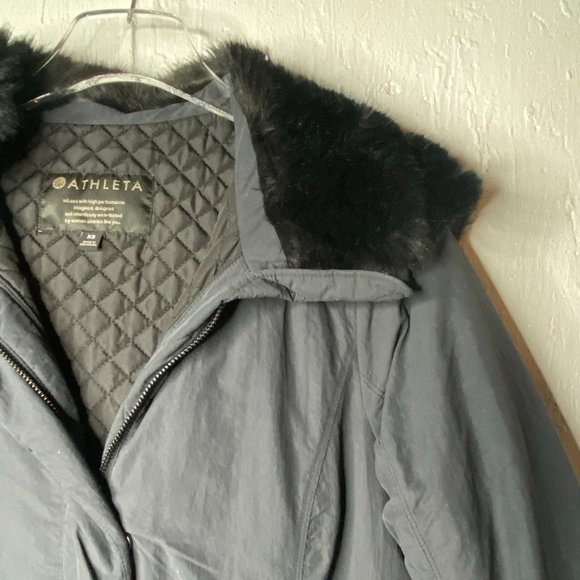 Athleta District Parker winter jacket charcoal gray size XS - Picture 4 of 12